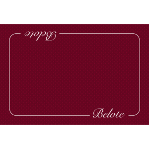 Tapis Belote Coeur de Pique Excellence Bordeaux 40 X 60