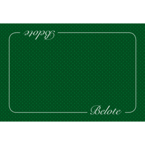 Tapis Belote Coeur De Pique Vert 40x60cm