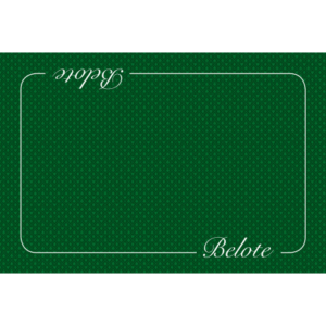 Tapis Belote Coeur de Pique Excellence Vert 40 X 60 cm